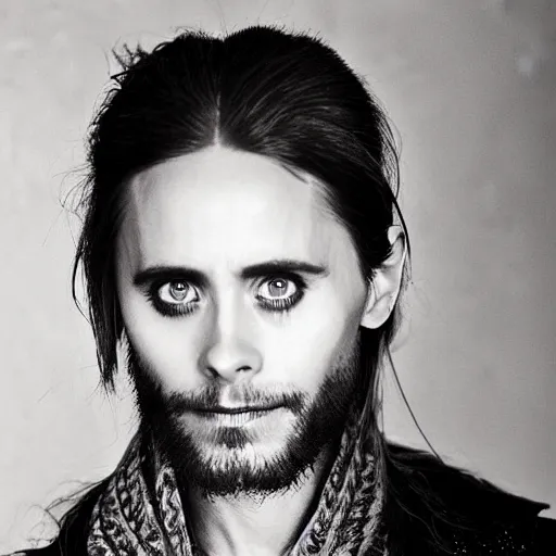 Image similar to jared leto antique photograph