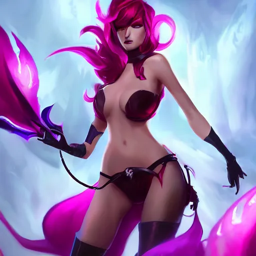 Image similar to evelynn league of legends, epic fantasy art, artstation, 4 k ultra hd,