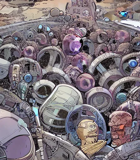 Image similar to Multiverse deep space settlement by Geoff Darrow