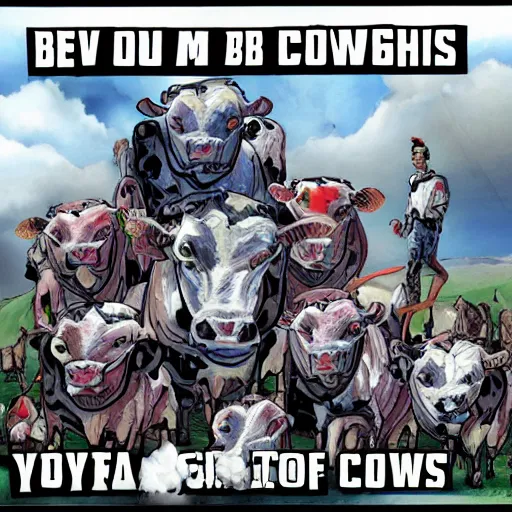 Image similar to legion of cyborg cows