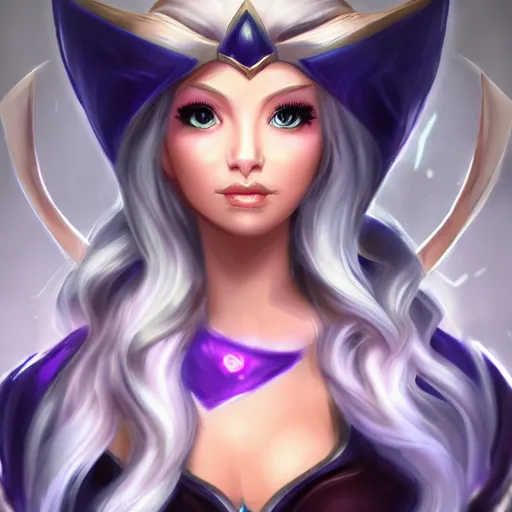 Image similar to lux from league of legends, portrait