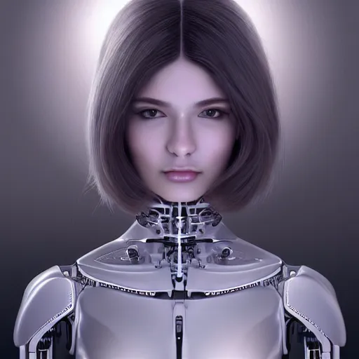 Prompt: Beuatiful Happy Mechanical Female Android, Full-Body, intricate, elegant, super highly detailed, professional digital painting, artstation, concept art, smooth, sharp focus, no blur, no dof, extreme illustration, Unreal Engine 5, Photorealism, HD quality, 8k resolution, cinema 4d, 3D, beautiful, cinematic, art by artgerm and greg rutkowski and alphonse mucha and loish and WLOP