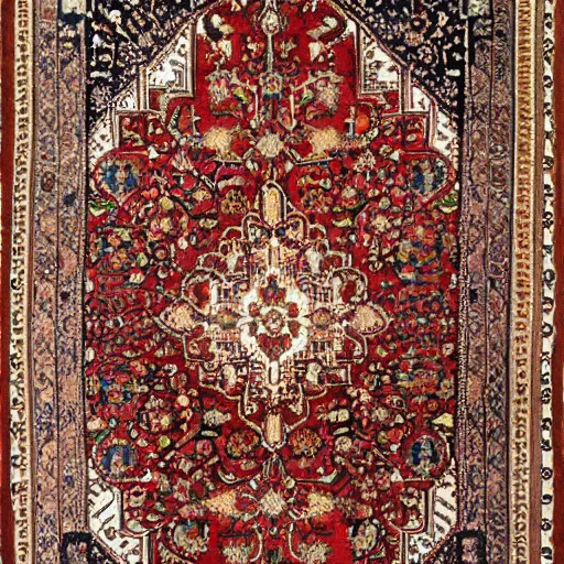 Image similar to persian rug with mango ornament