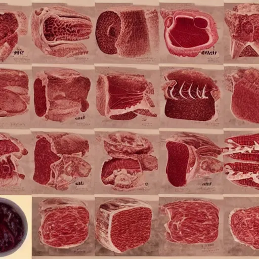 Image similar to human meat cutting chart