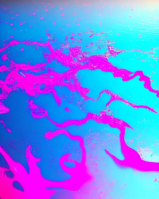 Image similar to color pigments spread out in water, look like someone is dancing, dream, unreal 5, trending on artstation