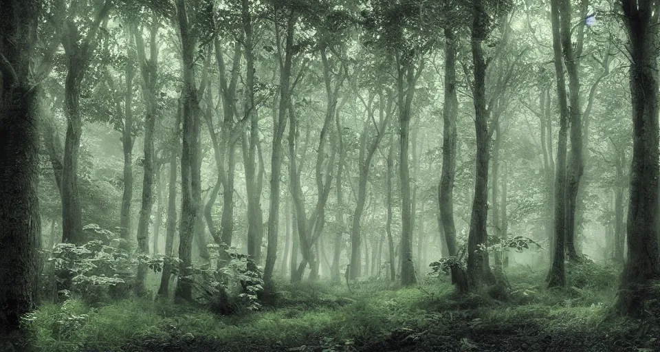Image similar to Enchanted and magic forest, by Jesper Esjing