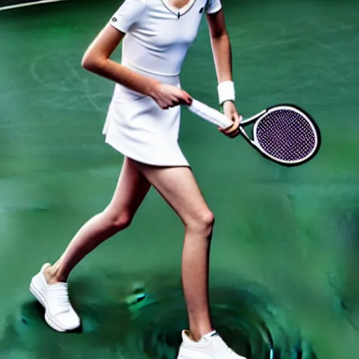 Prompt: a tennis outfit from the future, designed by Hugo Boss and Karl Lagerfeld