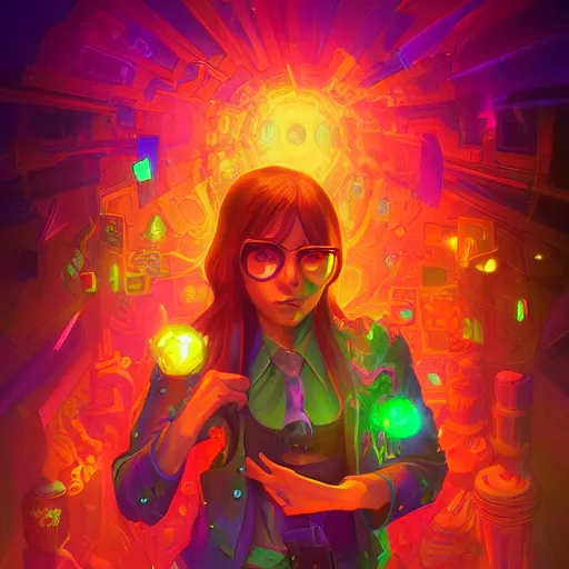 Image similar to skill magic geek inside matrix deepdream radiating a glowing aura stuff loot legends stylized digital illustration video game icon artstation lois van baarle, ilya kuvshinov, rossdraws,