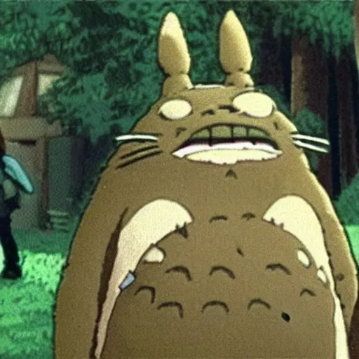 Prompt: alex jones as totoro, my neighbor totoro, star wars film look, sweaty