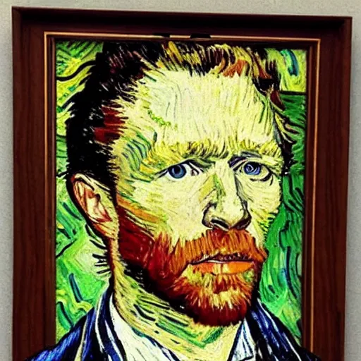 Prompt: Patrick Jane as van Gogh painting