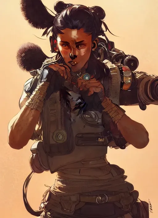 Image similar to Apex Legends Loba, highly detailed, digital painting, artstation, concept art, smooth, sharp focus, illustration, art by artgerm and greg rutkowski and alphonse mucha