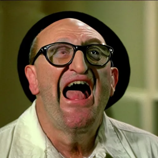 Prompt: uncle junior soprano screaming about the end of the world