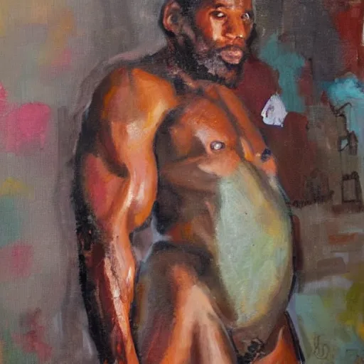 Image similar to salomon grundy needs pants, expensive oil painting