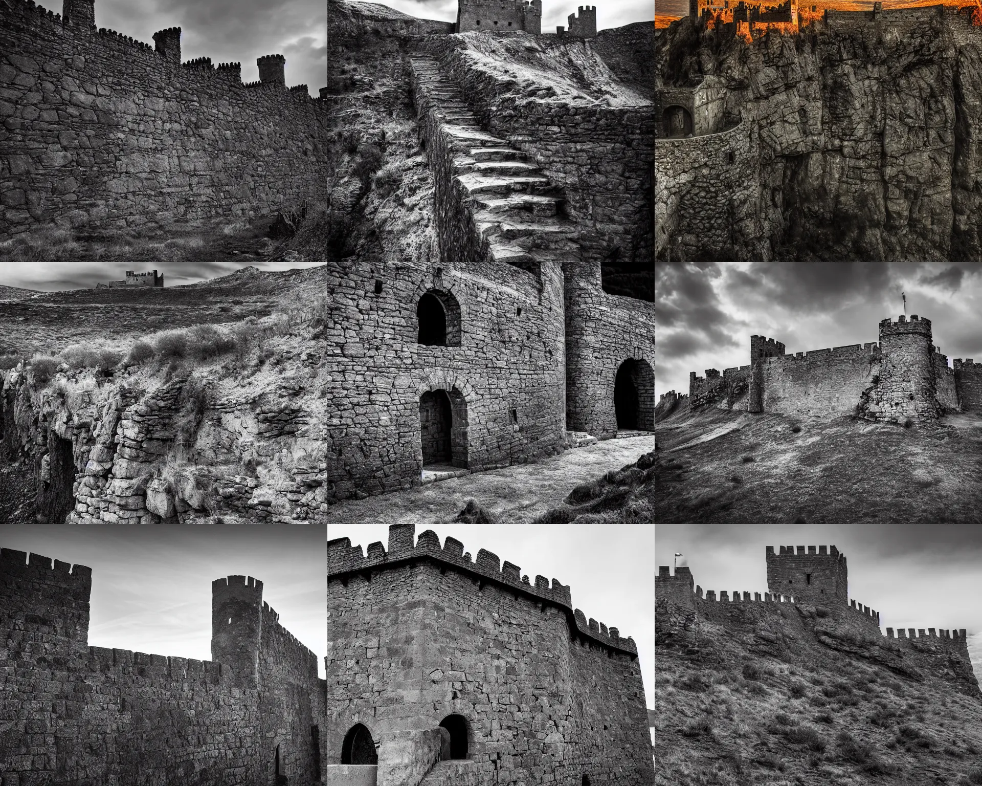 Prompt: the wall at castle black ( game of thrones ), landscape photography by ansel adams, award winning