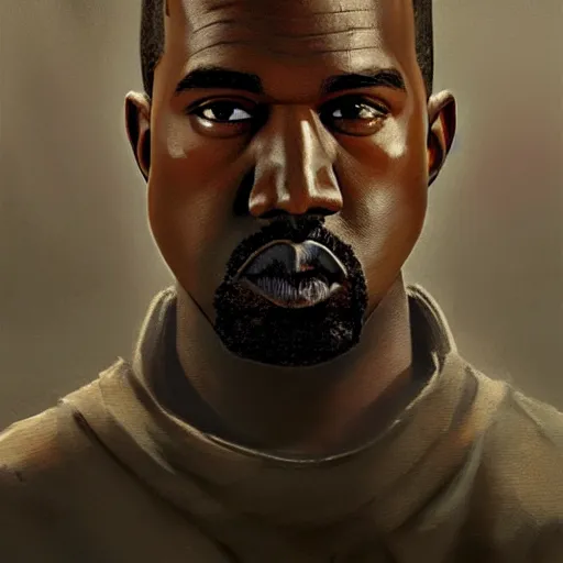 Image similar to Portrait of Kanye West as Homelander, amazing splashscreen artwork, splash art, head slightly tilted, natural light, elegant, intricate, fantasy, atmospheric lighting, cinematic, matte painting, by Greg rutkowski