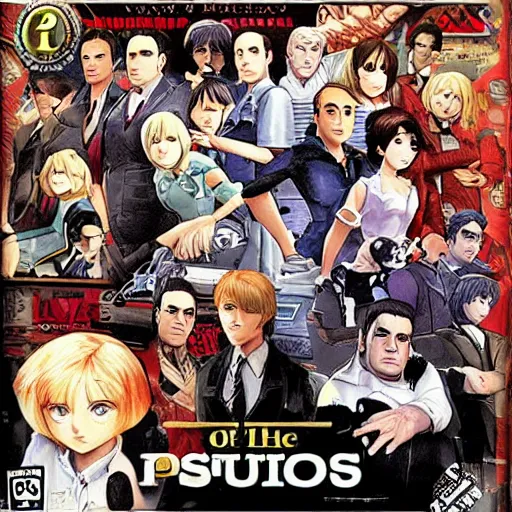 Image similar to the sopranos jrpg ps2 game of the year cover greatest hits