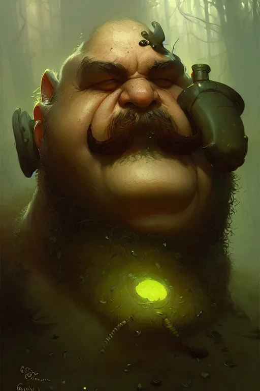 Prompt: great fat ent moss moustache by bayard wu, anna podedworna, gaston bussiere, greg rutkowski