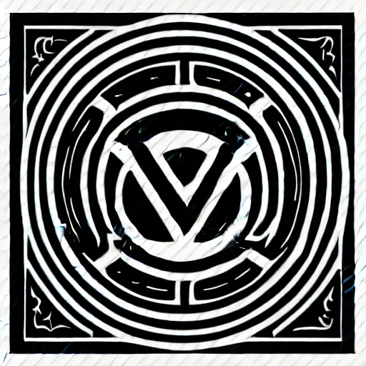 Image similar to tonalist woodcut of vampire clan symbol, corporate logo, icon, rondel