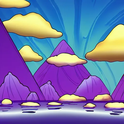 Image similar to purple floating island cartoon app background artwork, digital art, award winning