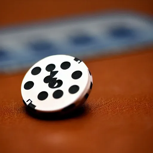 Image similar to anthropomorphic poker chip playing poker, canon 5 d 5 0 mm lens