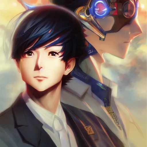 Image similar to anime portrait of yi long musk as an anime boy by Stanley Artgerm Lau, WLOP, Rossdraws, James Jean, Andrei Riabovitchev, Marc Simonetti, and Sakimichan, trending on artstation