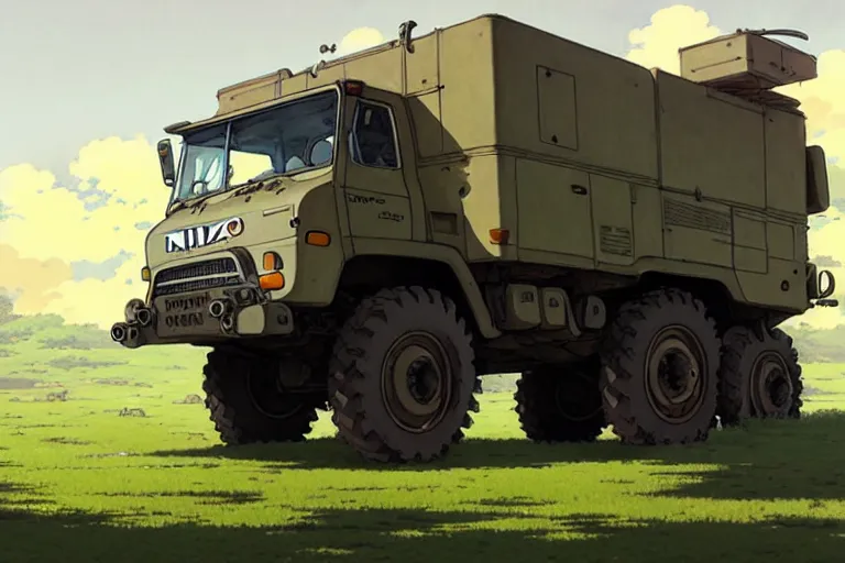 Prompt: unimog, painted by greg rutkowski makoto shinkai takashi takeuchi studio ghibli, akihiko yoshida