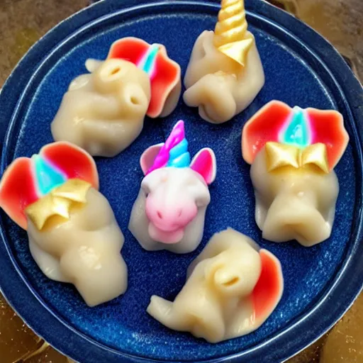 Prompt: Unicorn dumplings