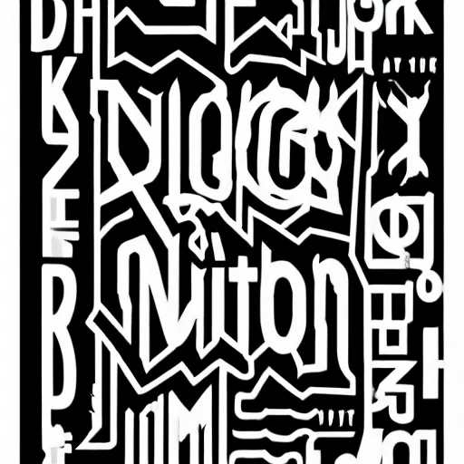 Image similar to black on white alphabet graphic design in style of david rudnick, eric hu, guccimaze, acid, y 2 k, 4 k sharpening,