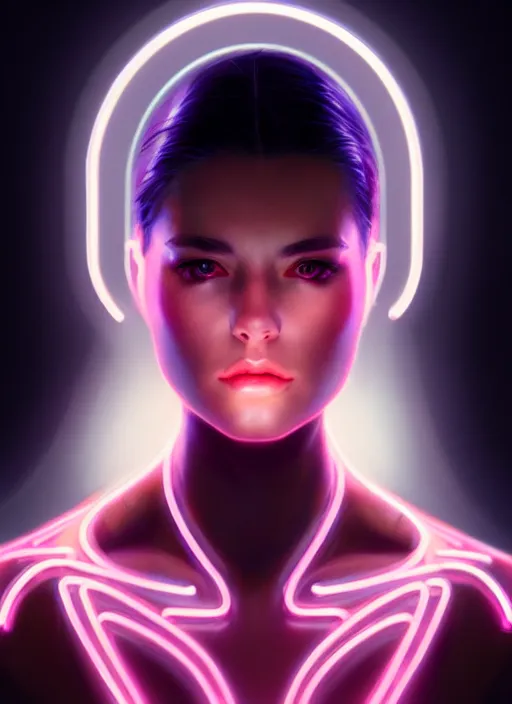 Prompt: portrait of female in transparent fashion wear, intricate, elegant, cyber neon lights, highly detailed, digital photography, artstation, glamor pose, concept art, smooth, sharp focus, art by artgerm and greg rutkowski