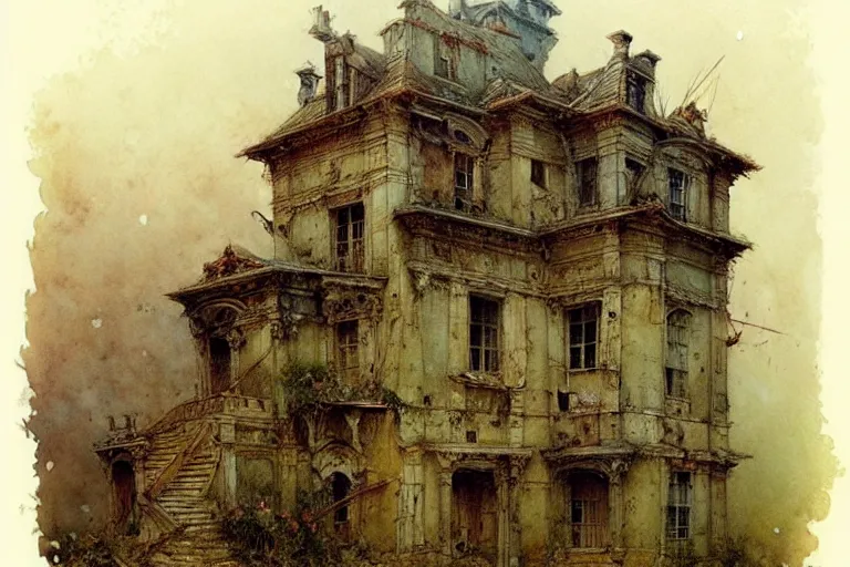 Image similar to (((((a ramshackle palace))))) by Jean-Baptiste Monge!!!!!!!!!!!!!!!!!!!!!!!!!!!