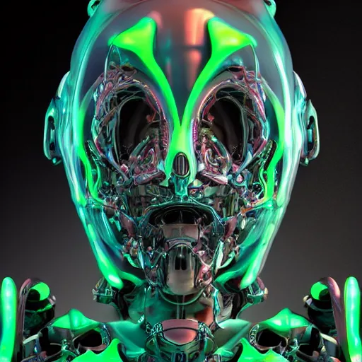 Image similar to biomechanical eva elfie, neon jacuzzi, extremely beautiful, chimeric organism, pale skin, organic polycarbon, full frontal, portrait, highly detailed, transhumanist hydration, symmetrical, mechanical, anatomical, mendelbrot fractal, ray tracing, hyperdetailed, hyperrealistic, trending on artstation, oppai cyberpunk, octane render, hdr, uhd 4k