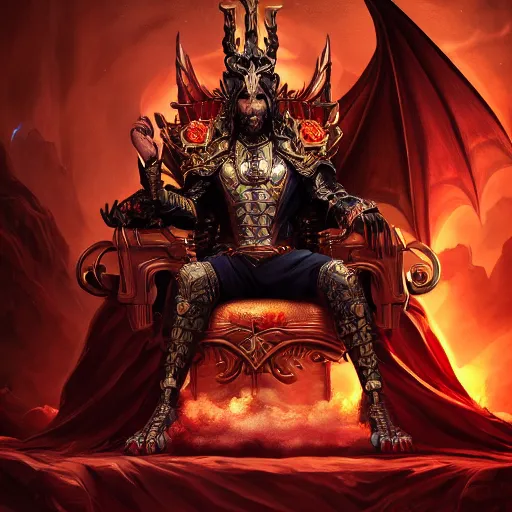 Image similar to A stunning comic book style portrait painting of a dragon emperor sitting on his throne, in the style of WLOP, 8k masterpiece, cinematic lighting, dynamic lighting, pristine and clean design, high fantasy, CGSociety, insanely detailed, atmospheric, matte painging,