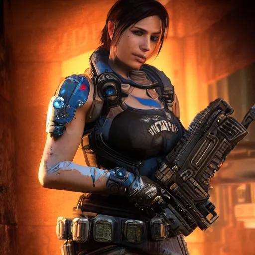 Prompt: random actress in gears of war destiny 2 overwatch witcher 3 god of war tomb raider cyberpunk 2 0 7 7 doom, highly detailed, extremely high quality, hd, 4 k, professional photographer, 4 0 mp, lifelike, top - rated, award winning, realistic, detailed lighting, detailed shadows, sharp, edited, corrected, trending