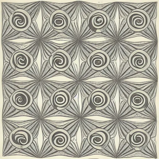 Image similar to Crab tessellation, by M.C. Escher, lithograph, 1959