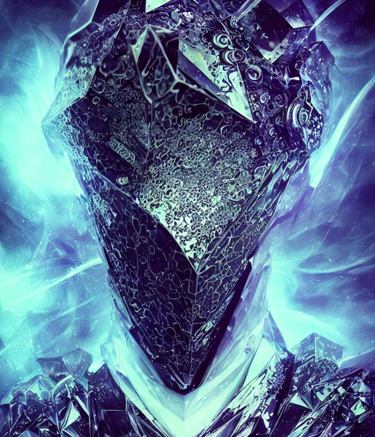 Image similar to impressive ominous front!! shot photo of a court jester character fine portrait fine portrait mesmerizing fractal hyper cubes platinum cracked dark future hyper dimensional space galactic crystal nebula edges elegant detailed intricate concept artstation sharp focus ray tracing cinematic masterpiece temporal corruption beeple wlop germ 8 4 k scifi glossy hyper realistic illustration canon eos r 3 fujifilm x - t 3 0 sony alpha a 6 6 0 0