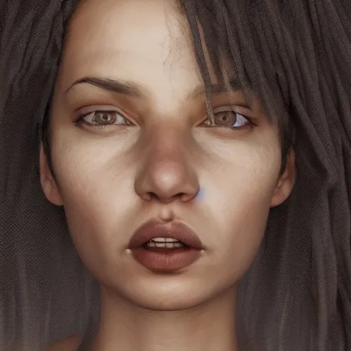Prompt: hyperrealistic portrait of beautiful mixed race woman, angry, shouting, photo realistic, dynamic lighting, artstation, poster, volumetric lighting, very detailed face, 4 k, award winning