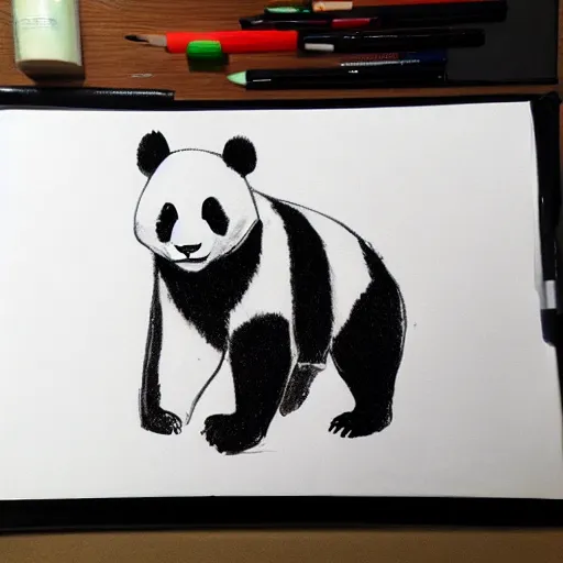 Image similar to panda sketch