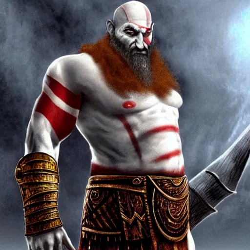 Prompt: benjamin!! netanyahu!! as ( kratos ) from god of war