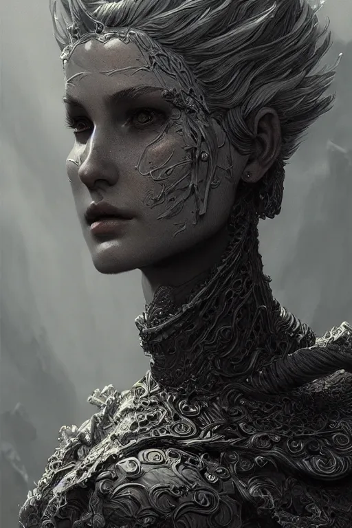 Image similar to The perfect human model posing, accurate details, detailed face, fantasy, dramatic, intricate, elegant, highly detailed, digital painting, artstation, concept art, smooth, sharp focus, illustration, art by Gustave Dore, octane render