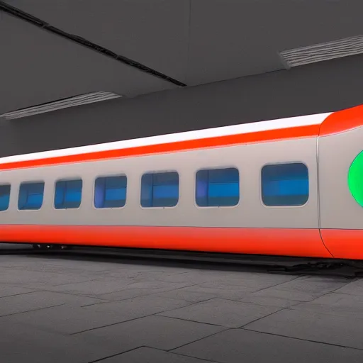 Image similar to futuristic train designed by Apple studio lighting octane render