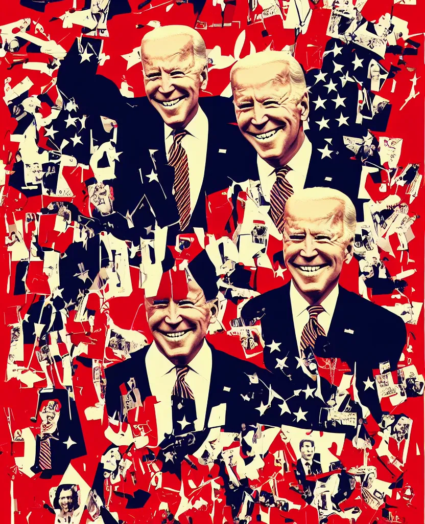 Prompt: a poster of joe biden on puppet strings, by joe mangrum, trending on deviantart, futurism, movie poster, poster art, 3 2 k uhd, american propaganda, futurism, toyism