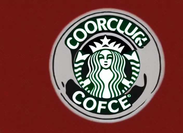 Prompt: starbuck logo disgusting dog