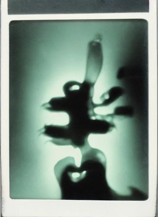 Image similar to vintage polaroid of a nightmarish mutated creature, studio lighting, from a 1 9 8 0 s japanese horror movie by chris cunningham