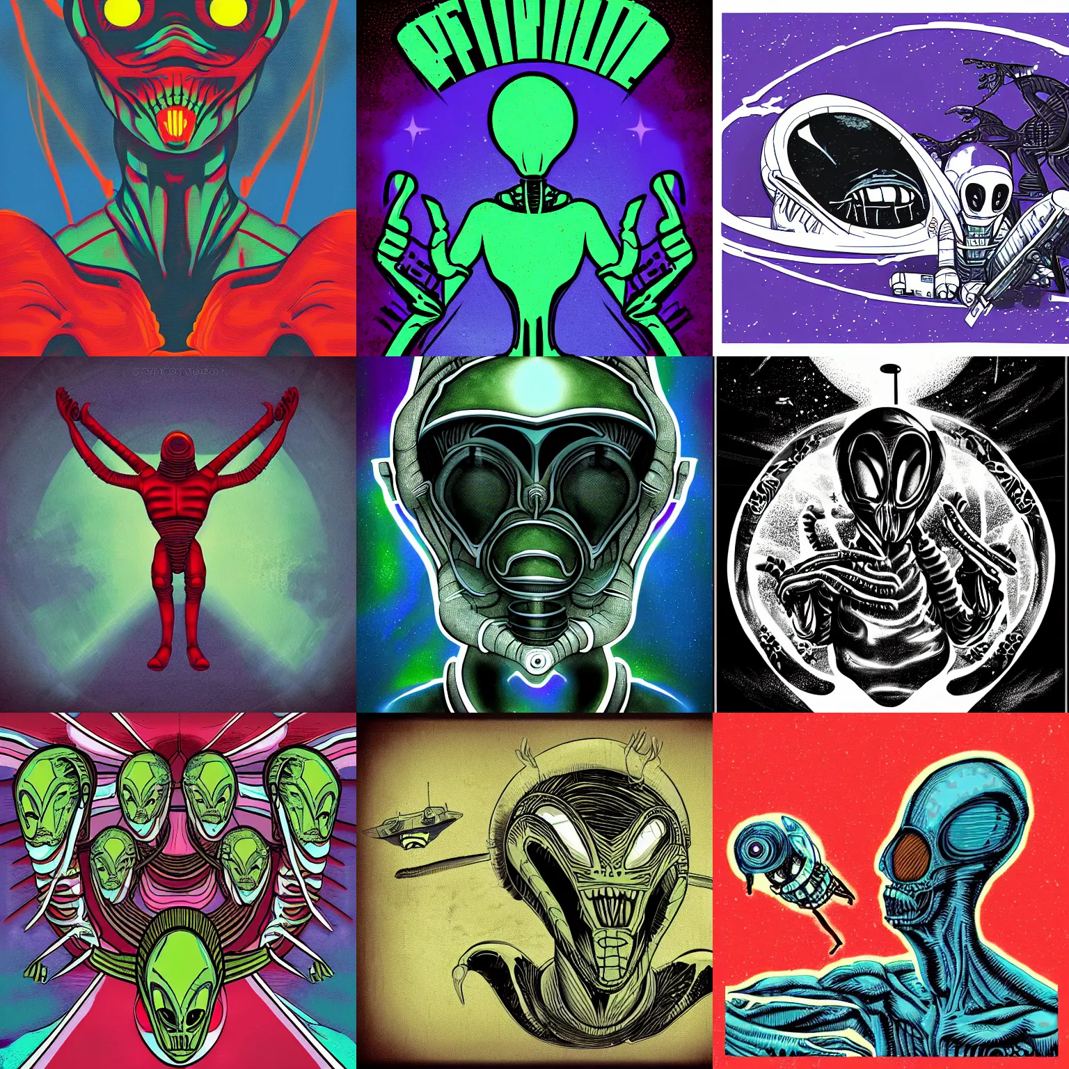 Prompt: alien propaganda, digital art