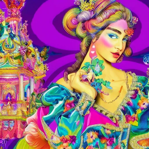 Image similar to Lisa Frank and Baroque collaboration