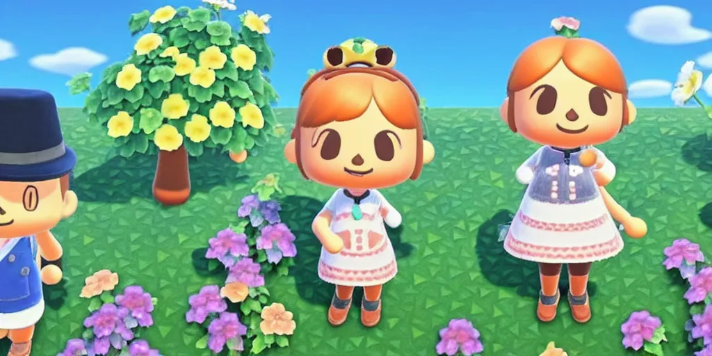 Image similar to Isabel from Animal Crossing. Ketamine-induced feeling of being reduced to a single atom. Reforming the universe with Isabel from Animal Crossing. The death of the ego.