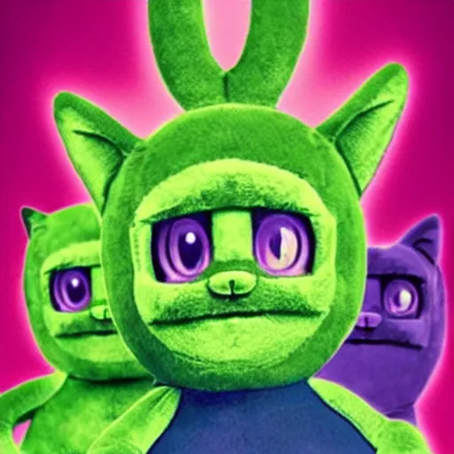 Prompt: Cat Teletubbies acidwave