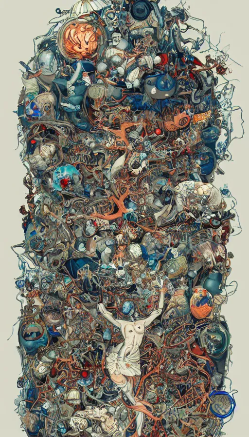 Image similar to The end of an organism, by James Jean