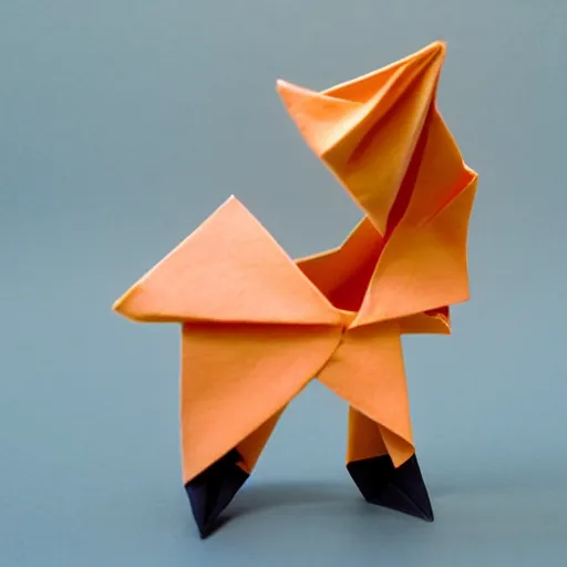 Image similar to a man made of origami