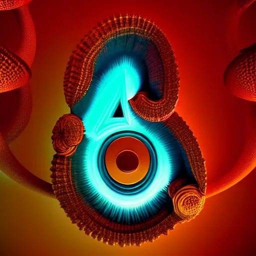 Image similar to ultra detailed scifi design of the the letter A in a generative 3D style, Grotesk font, Graphic Design, uppercase letter, fungal, mycelium, intricate concept art, triadic color scheme, by alphonse mucha and Mandelbrot, octane render, 4k,